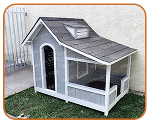 Casa de cachorro, casa de cachorro em madeira