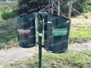 Lixeira em aço dupla