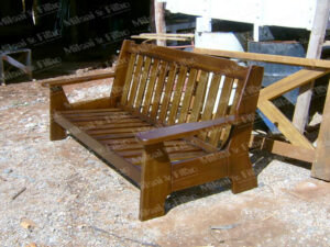 banco de madeira, banco de jardim