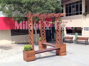 banco floreira treliça