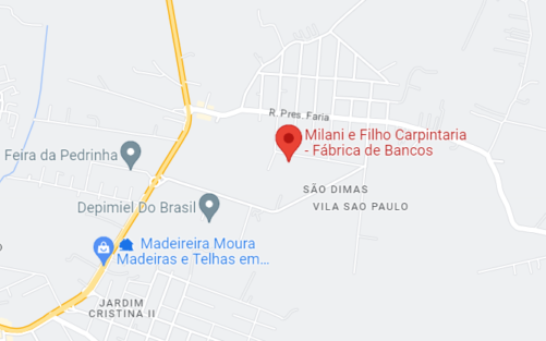 Mapa endereço milani