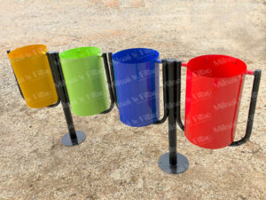 Lixeira Seletiva Tambor 4 Cestos - 4