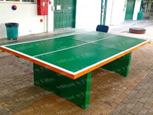 mesa ping pong em concreto
